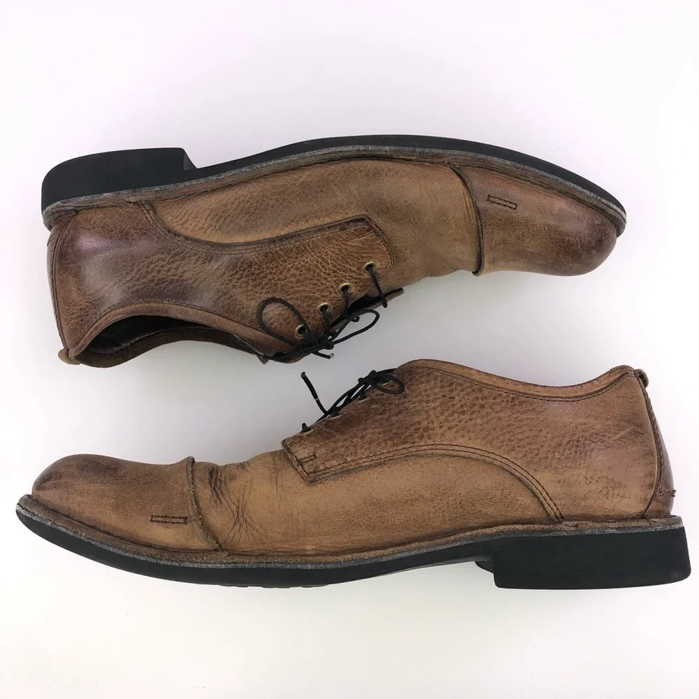 Cole Haan Brown Leather Cap Toe Oxford Dress Shoes Size 10